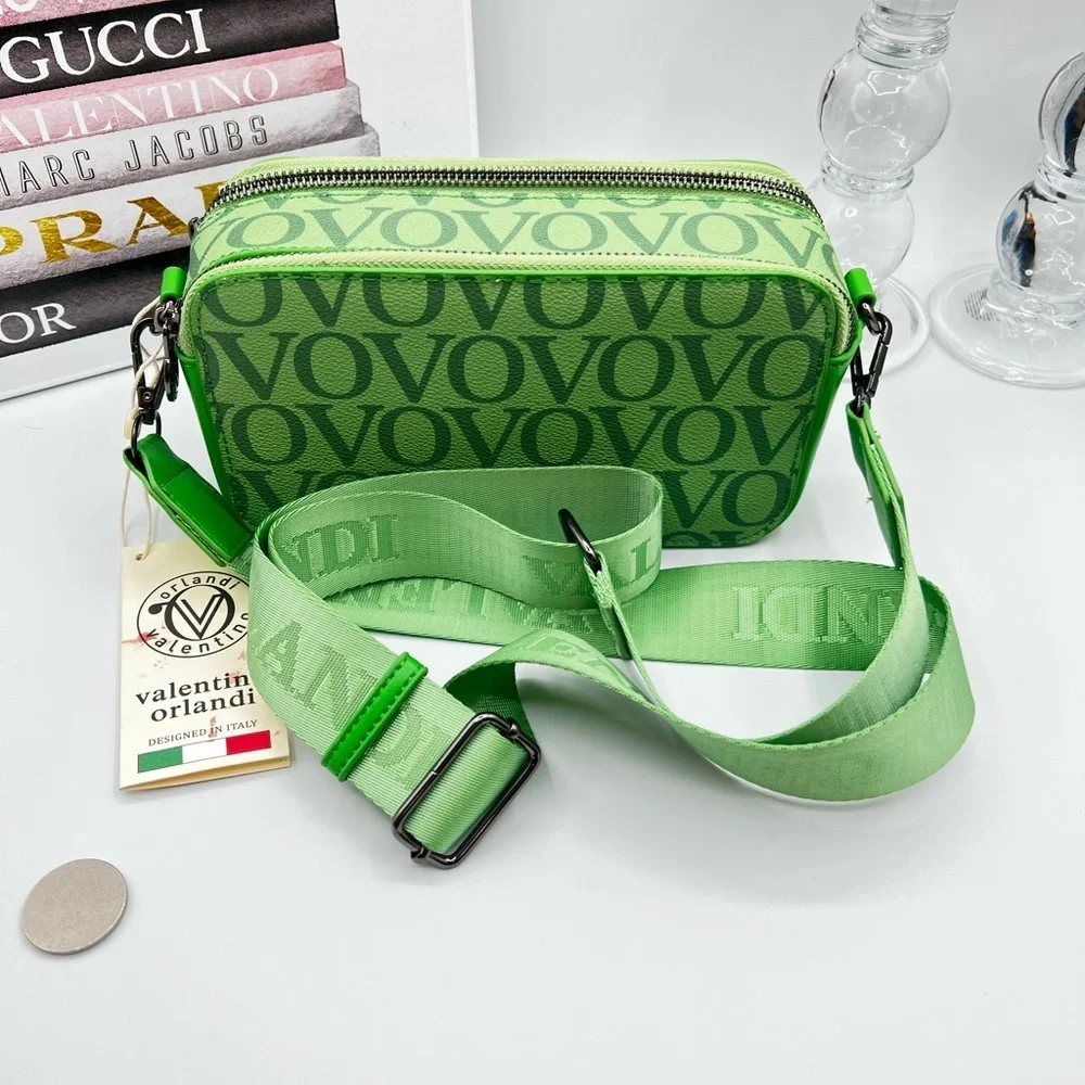 Valentino Orlandi Vivid Green Crossbody Bag